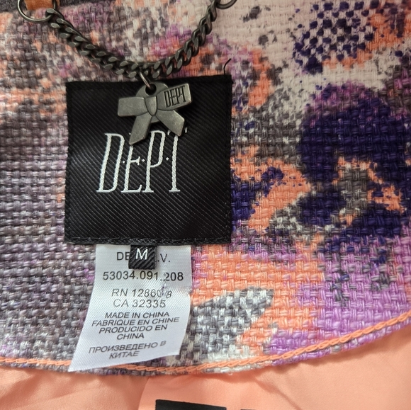 DEPT Cotton Denim Multi Colour Jacket. Size Medium - Picture 9 of 13